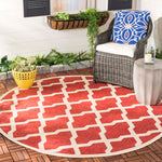 Safavieh Beach House 122 Rug, BHS122 - Red / Creme