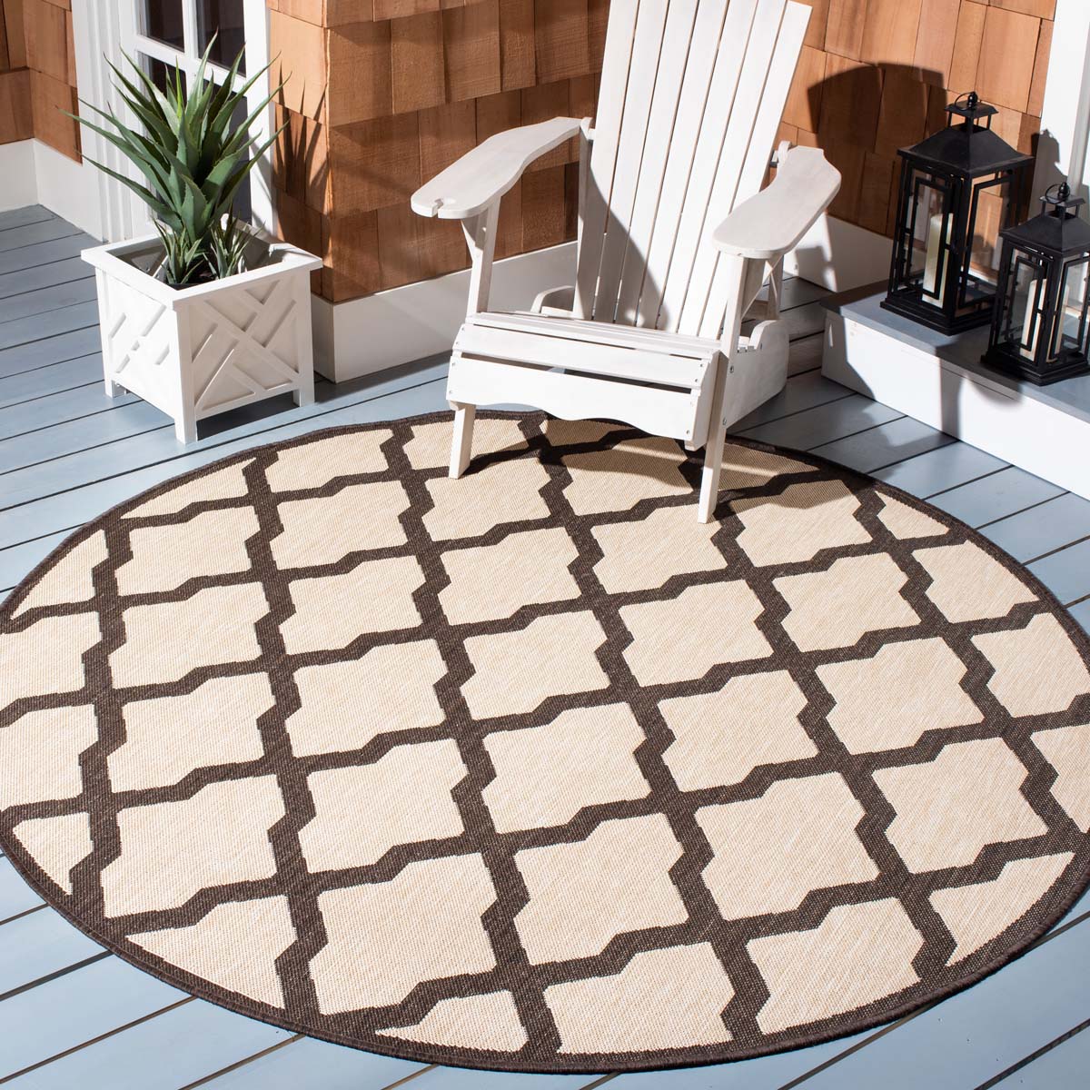 Safavieh Beach House 122 Rug, BHS122 - Creme / Brown