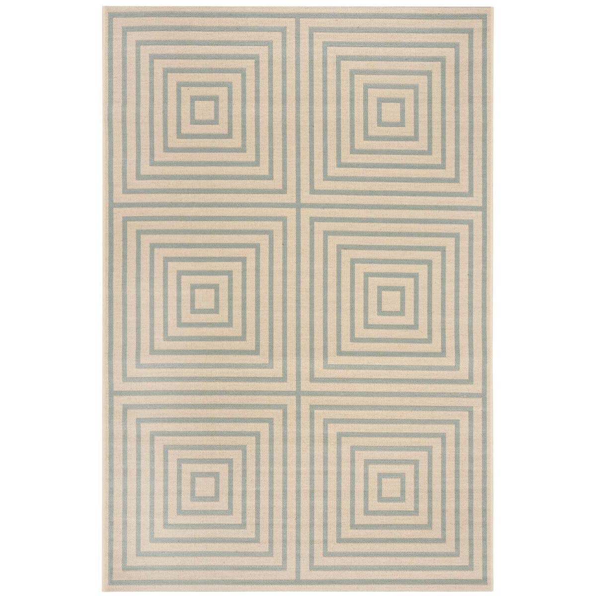 Safavieh Beach House 123 Rug, BHS123 - Cream / Aqua