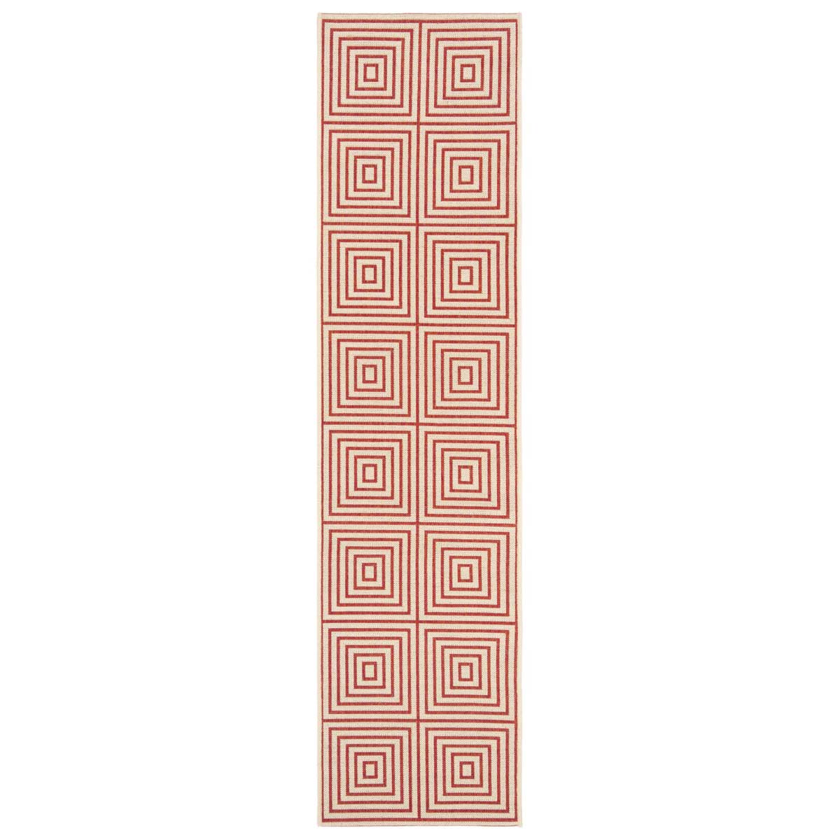 Safavieh Beach House 123 Rug, BHS123 - Red / Creme