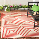 Safavieh Beach House 123 Rug, BHS123 - Red / Creme