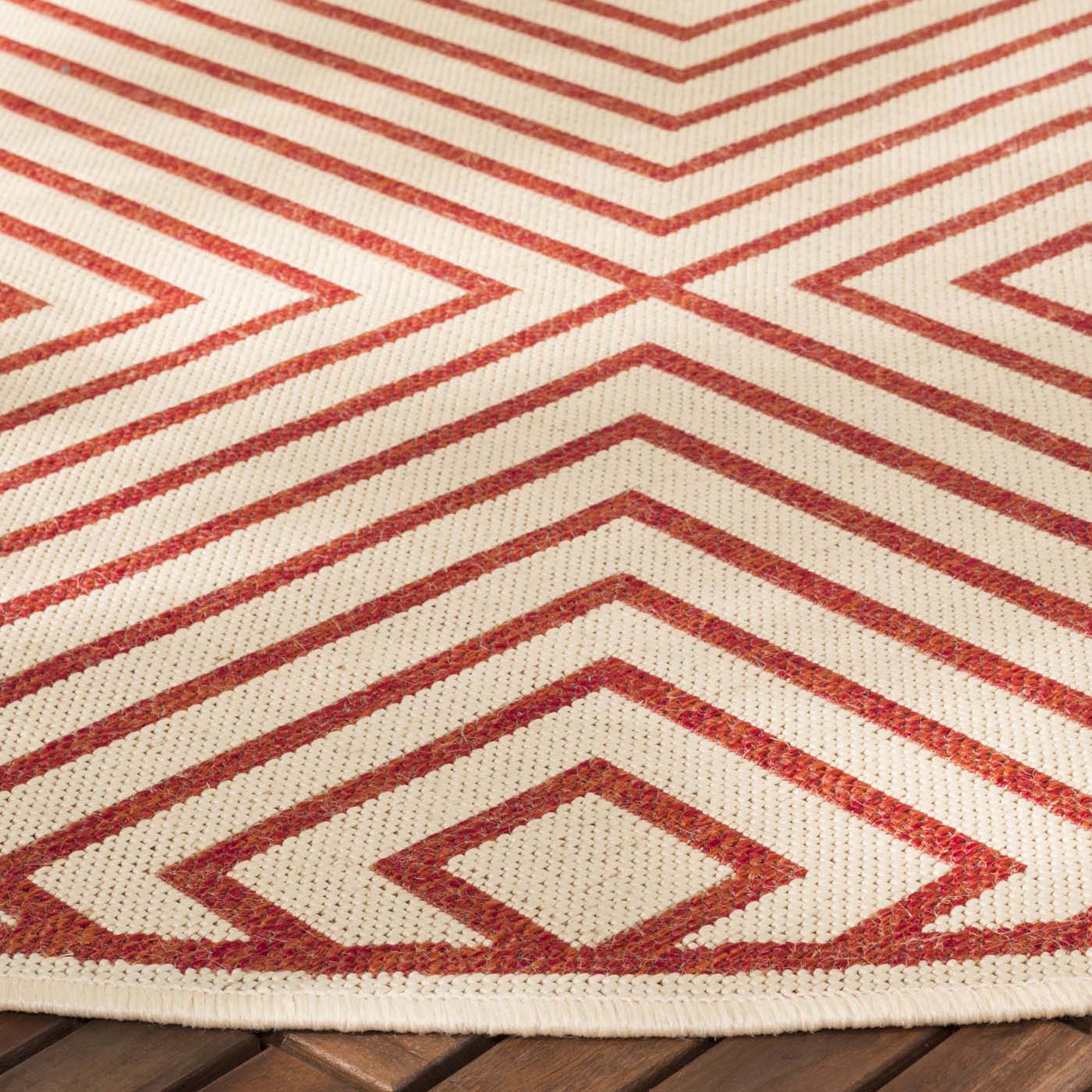 Safavieh Beach House 123 Rug, BHS123 - Red / Creme