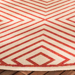 Safavieh Beach House 123 Rug, BHS123 - Red / Creme