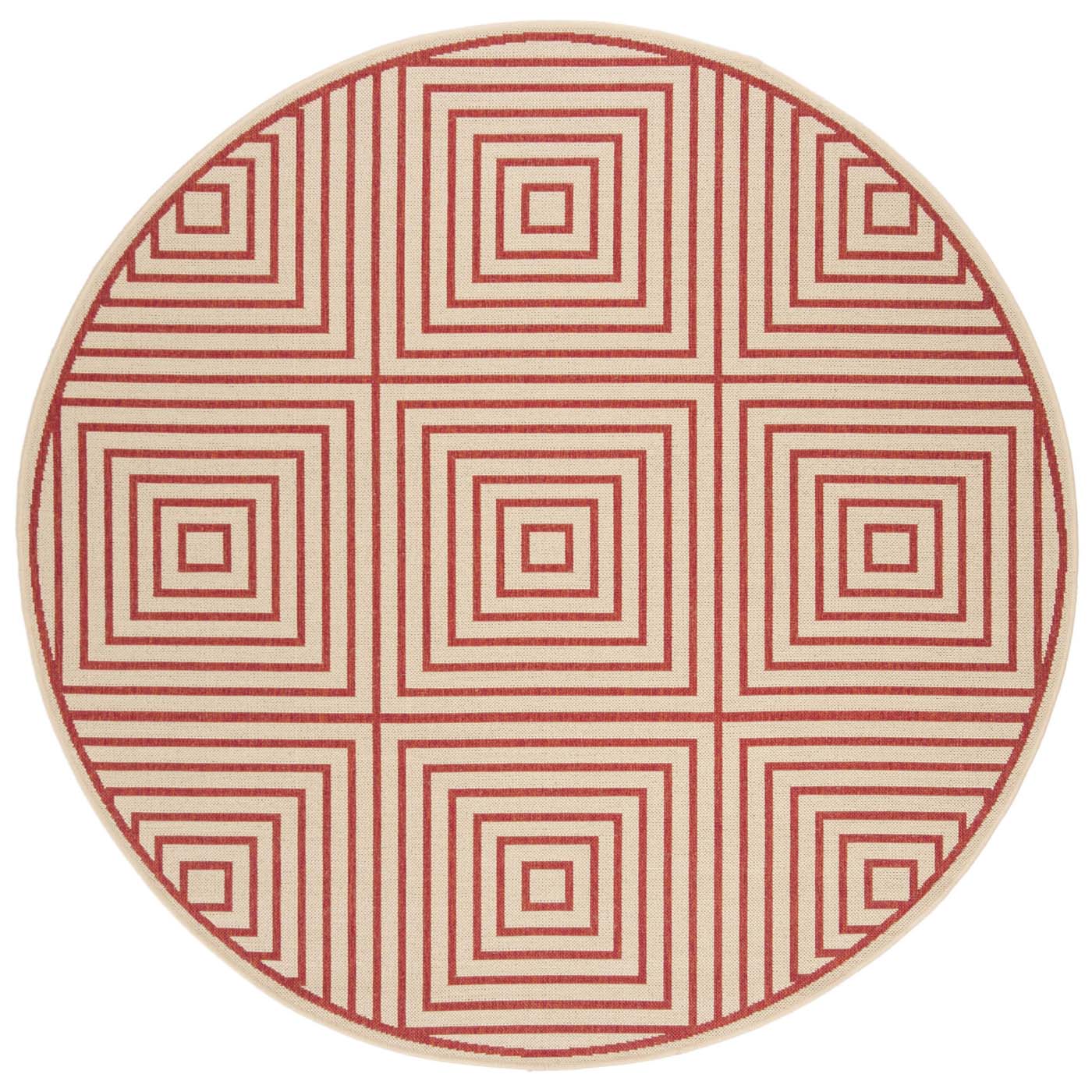 Safavieh Beach House 123 Rug, BHS123 - Red / Creme