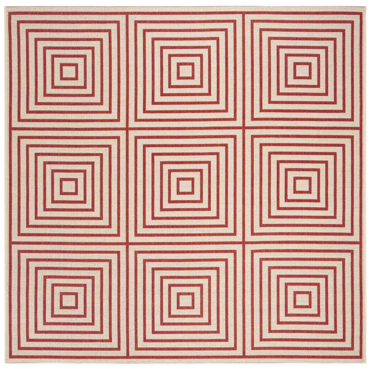 Safavieh Beach House 123 Rug, BHS123 - Red / Creme