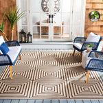 Safavieh Beach House 123 Rug, BHS123 - Creme / Brown