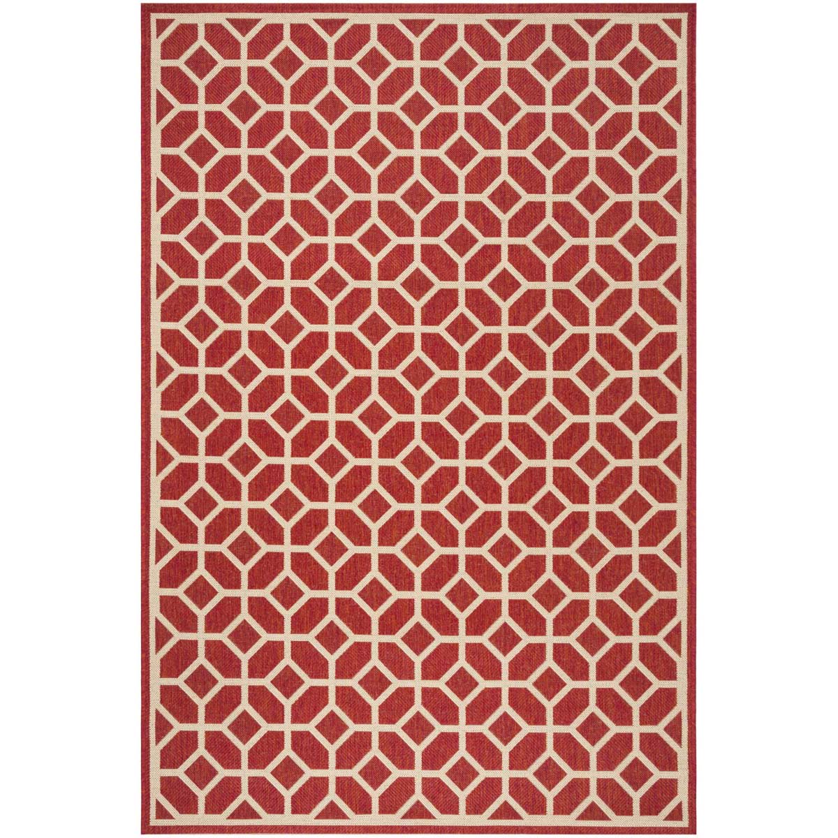 Safavieh Beach House 127 Rug, BHS127 - Red / Creme