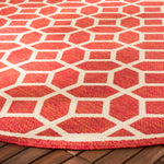 Safavieh Beach House 127 Rug, BHS127 - Red / Creme