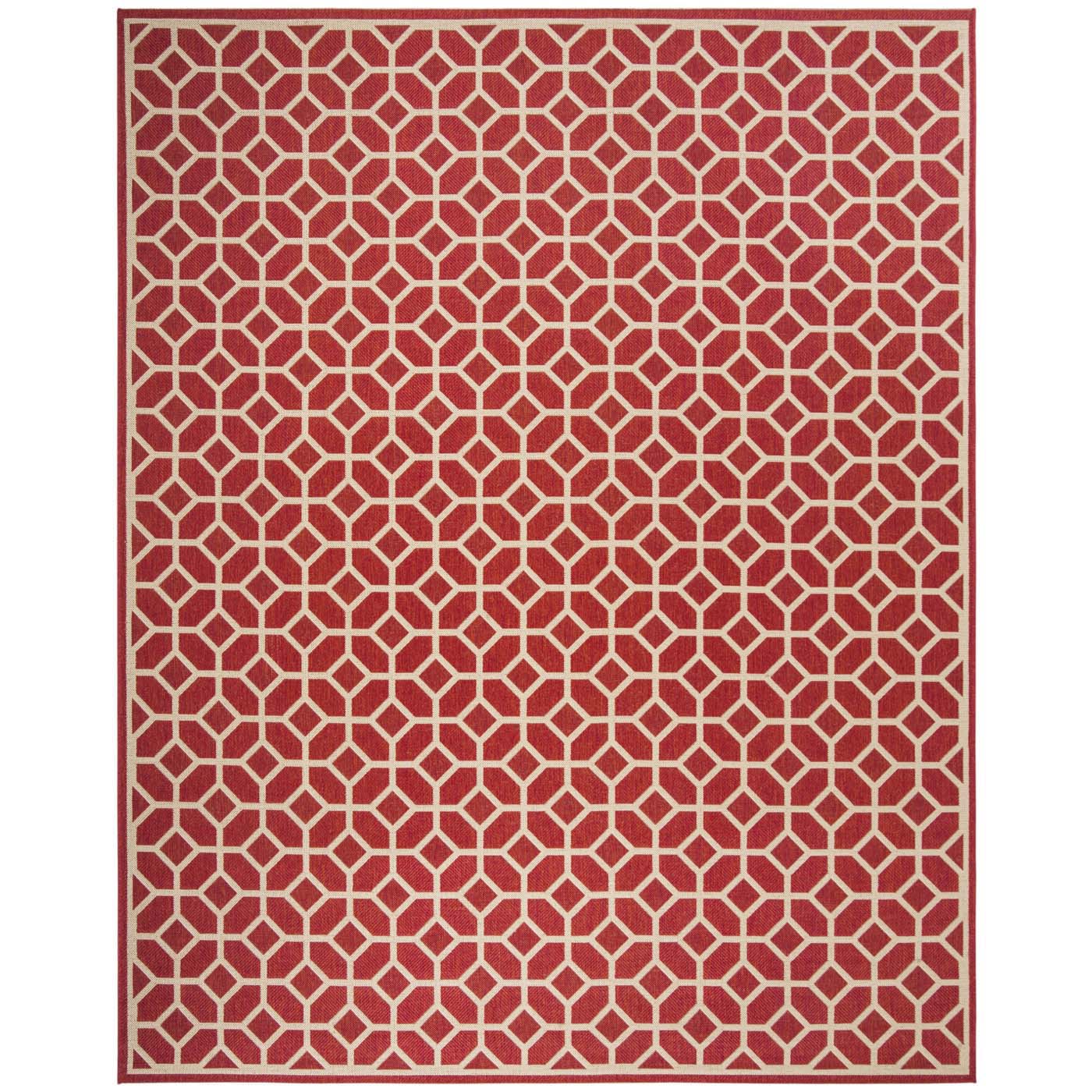 Safavieh Beach House 127 Rug, BHS127 - Red / Creme