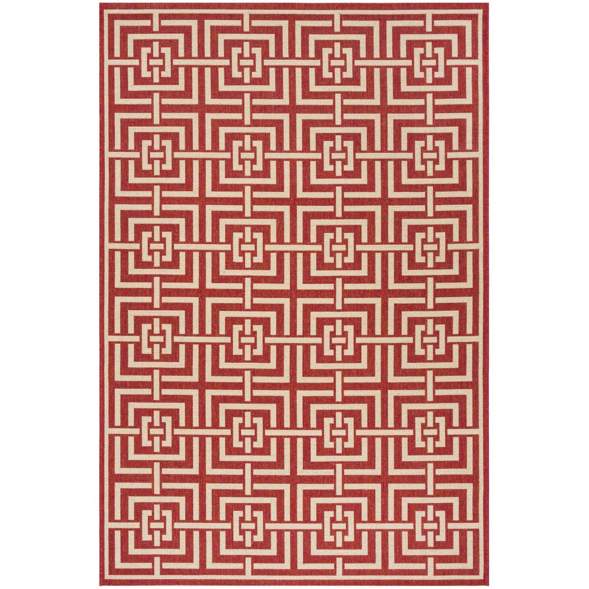 Safavieh Beach House 128 Rug, BHS128 - Red / Creme