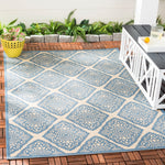 Safavieh Courtyard 858 Rug, CY6858 - Cream / Blue