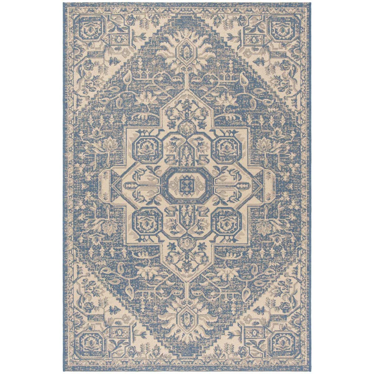 Safavieh Beach House 138 Rug, BHS138 - Cream / Blue