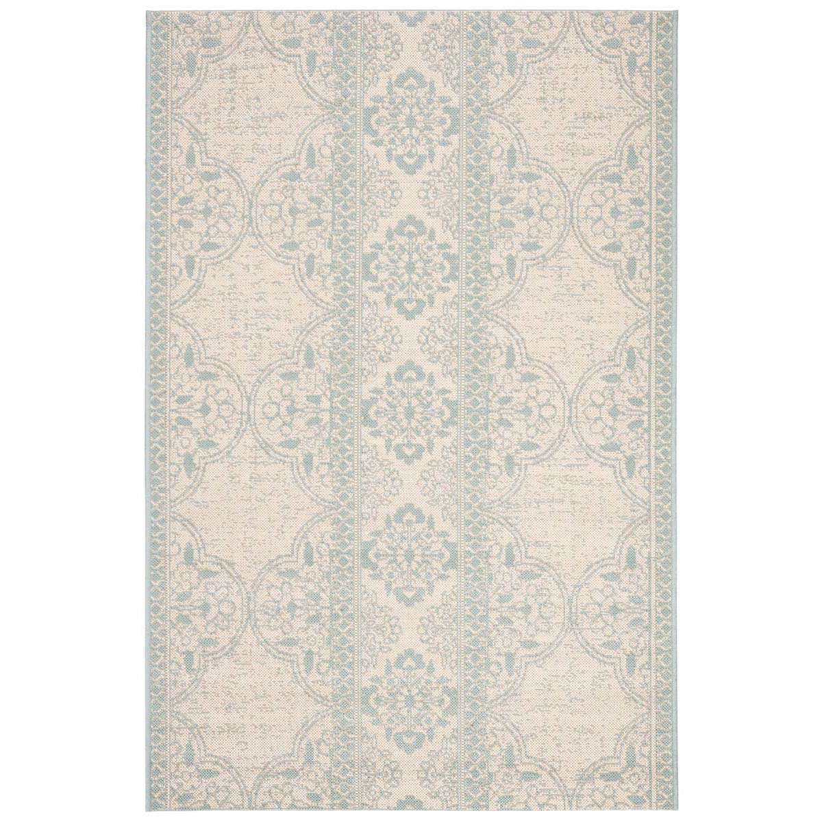 Safavieh Beach House 174 Rug, BHS174 - Aqua / Cream