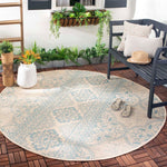 Safavieh Beach House 174 Rug, BHS174 - Aqua / Cream