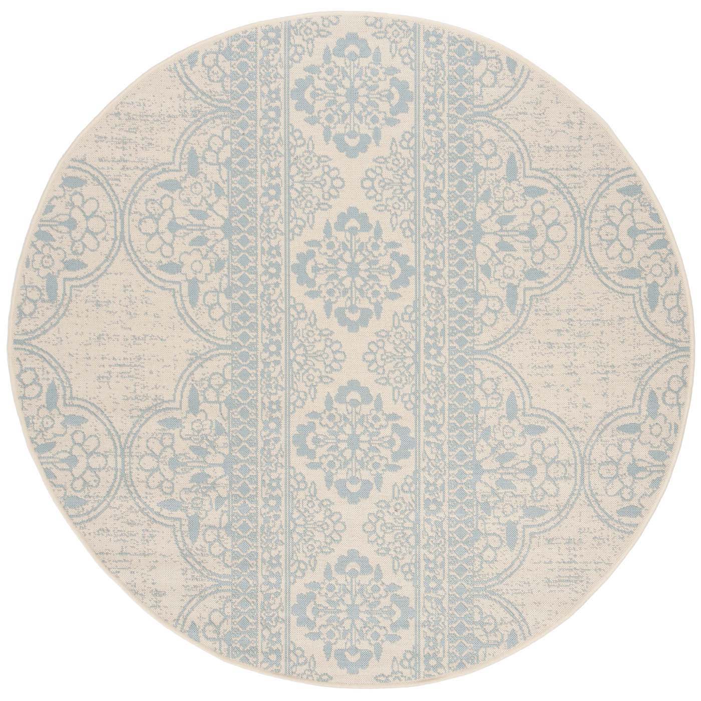 Safavieh Beach House 174 Rug, BHS174 - Aqua / Cream