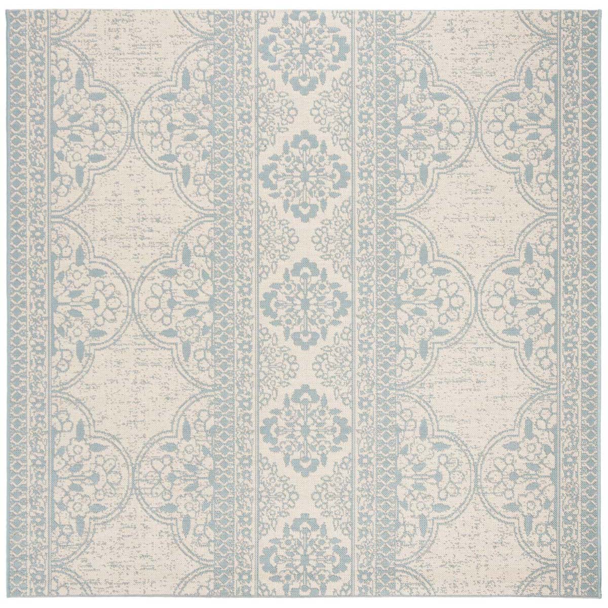 Safavieh Beach House 174 Rug, BHS174 - Aqua / Cream