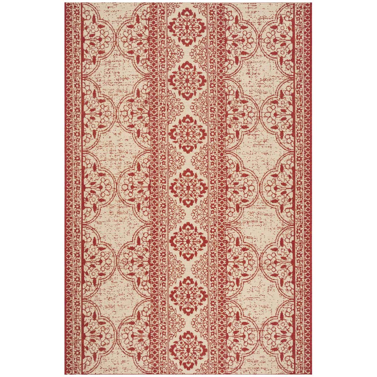 Safavieh Beach House 174 Rug, BHS174 - Red / Creme