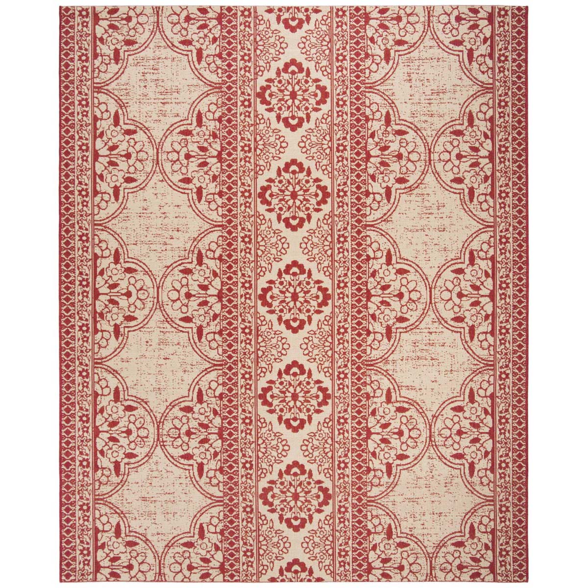 Safavieh Beach House 174 Rug, BHS174 - Red / Creme