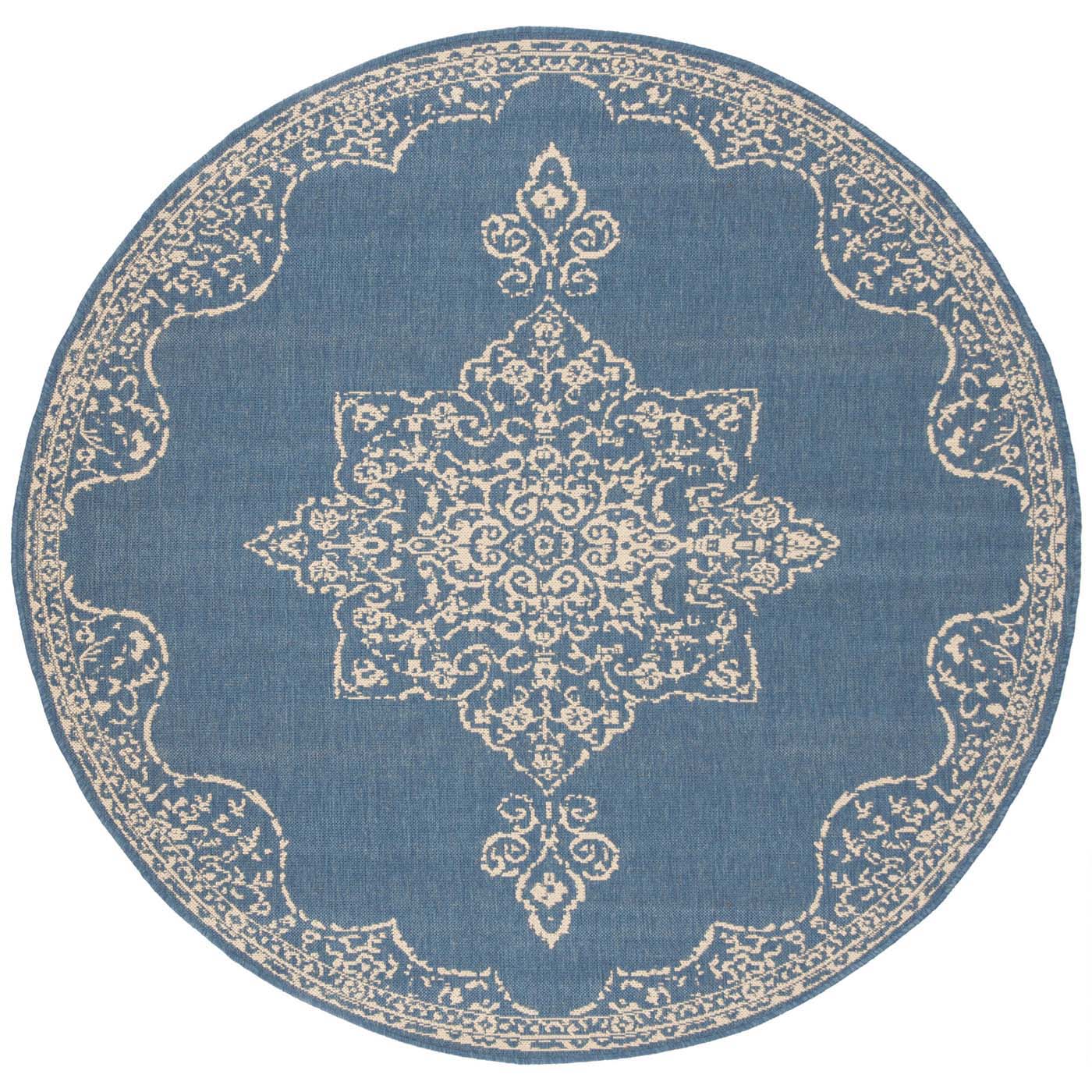 Safavieh Beach House 180 Rug, BHS180 - Cream / Blue