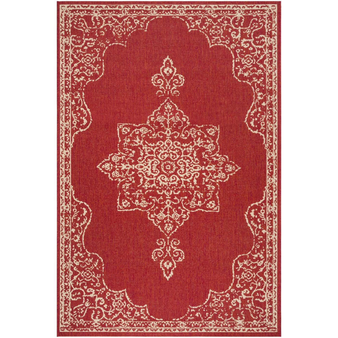 Safavieh Beach House 180 Rug, BHS180 - Red / Creme