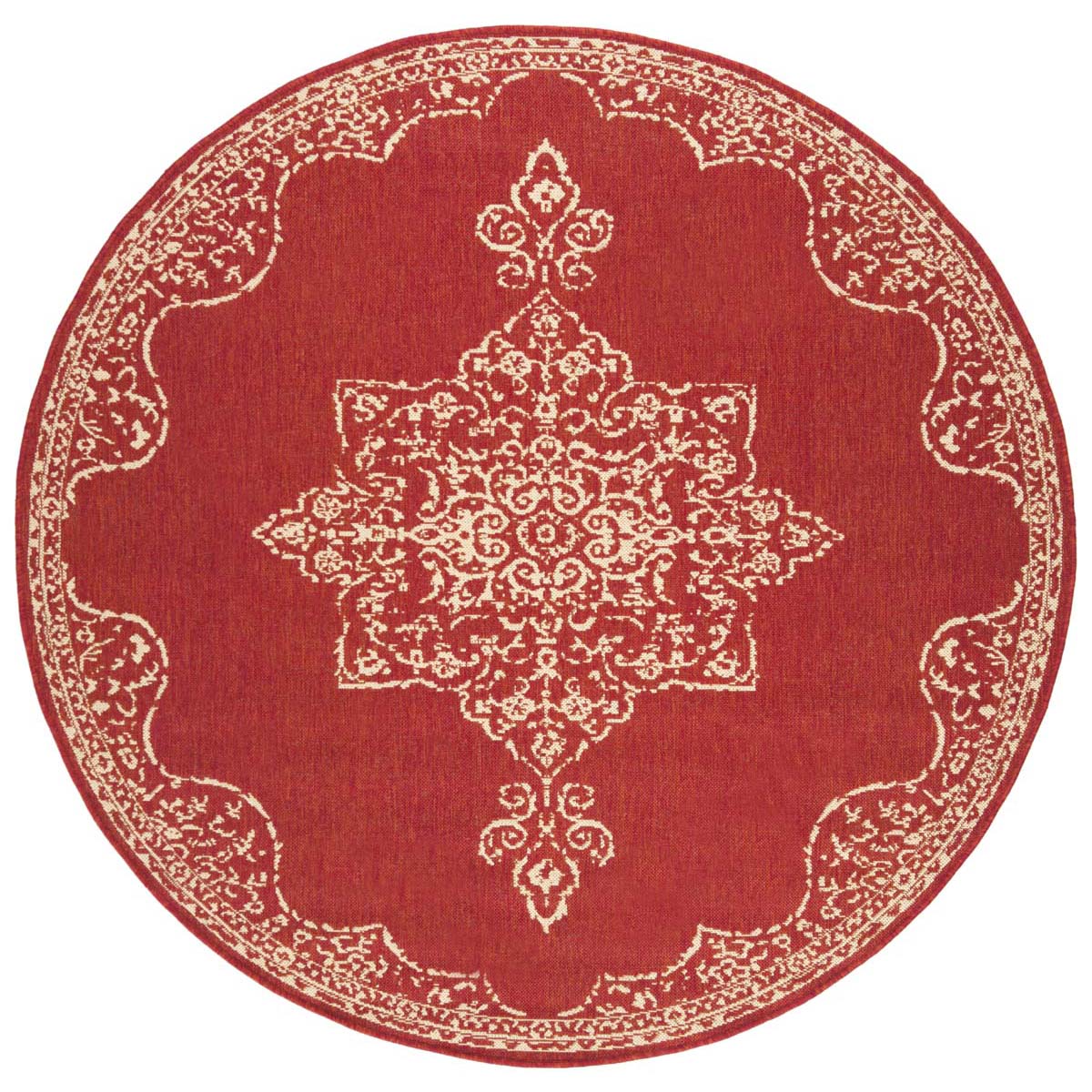 Safavieh Beach House 180 Rug, BHS180 - Red / Creme