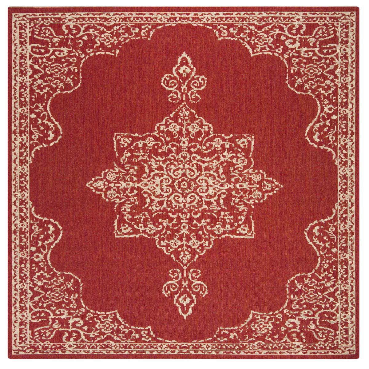 Safavieh Beach House 180 Rug, BHS180 - Red / Creme