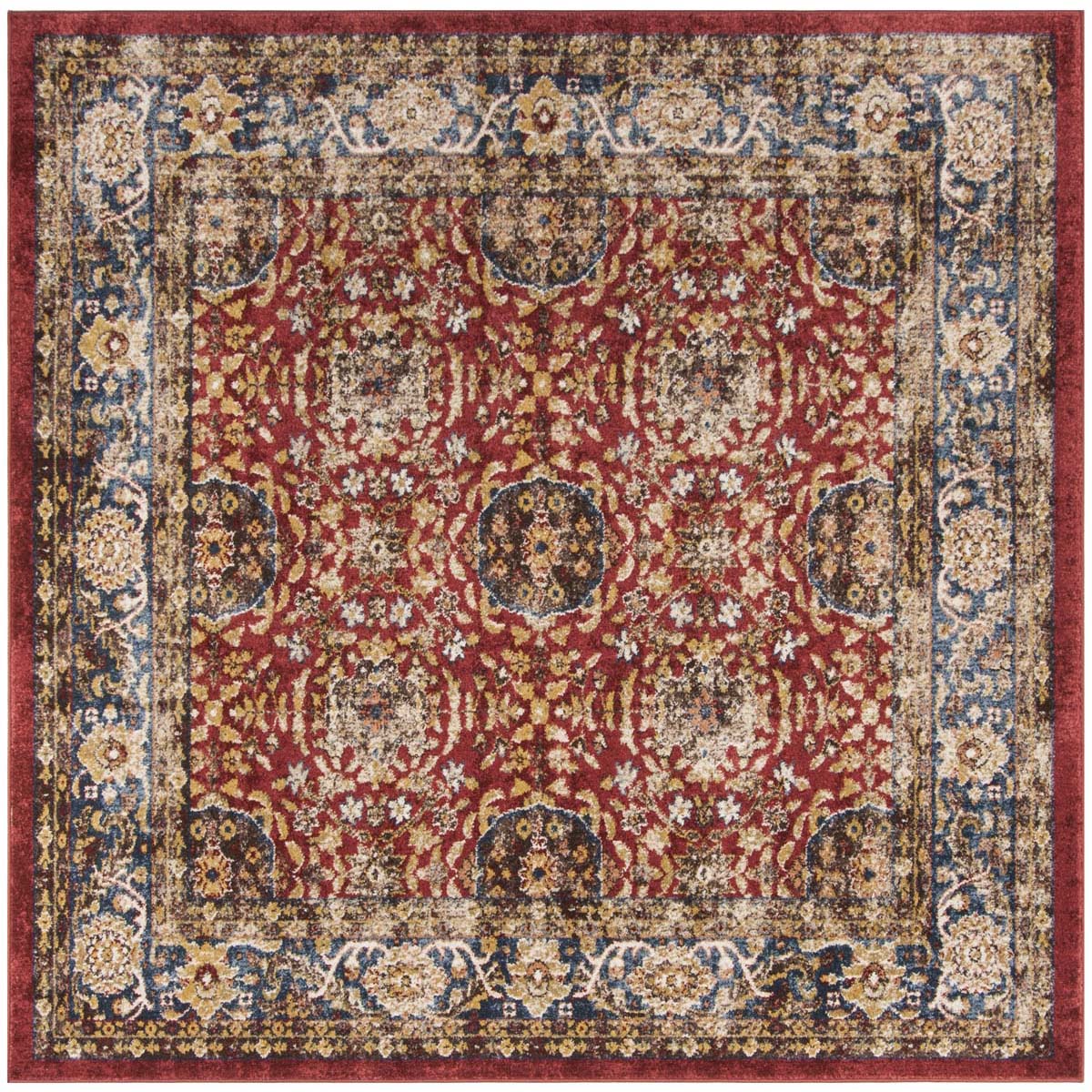 Safavieh Bijar 632 Rug, BIJ632 - Red / Royal