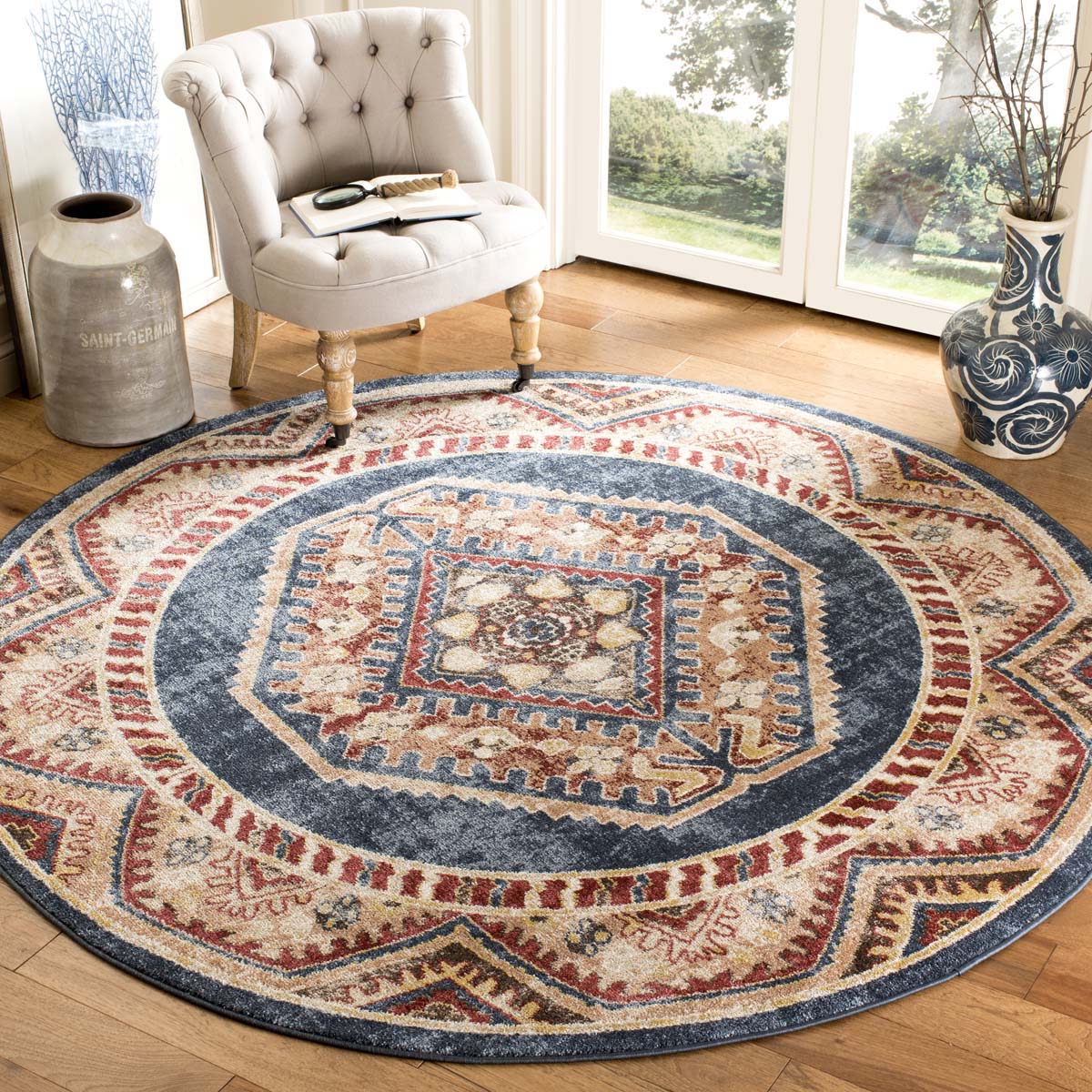 Safavieh Bijar 647 Rug, BIJ647 - Royal / Rust