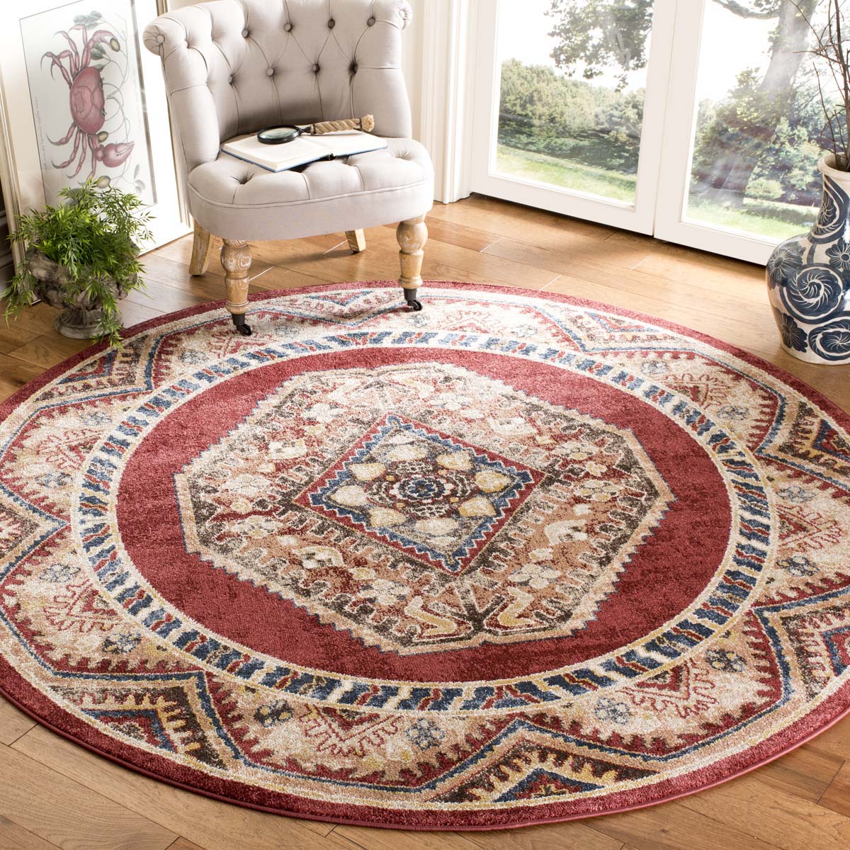 Safavieh Bijar 647 Rug, BIJ647 - Red / Rust