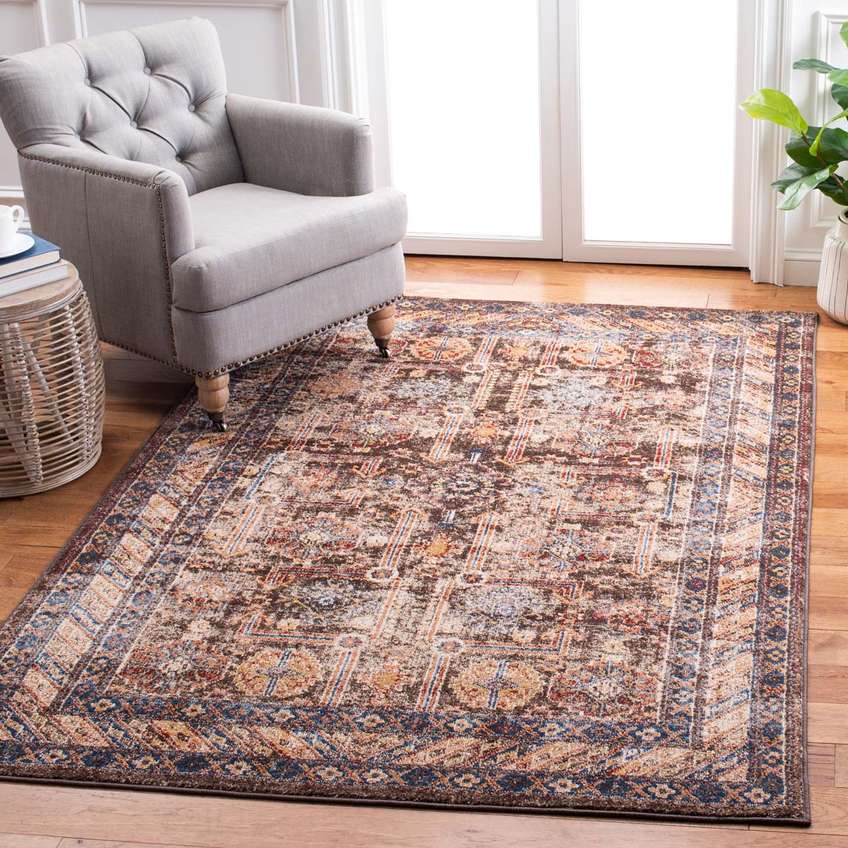 Safavieh Bijar 653 Rug, BIJ653 - Brown / Ivory