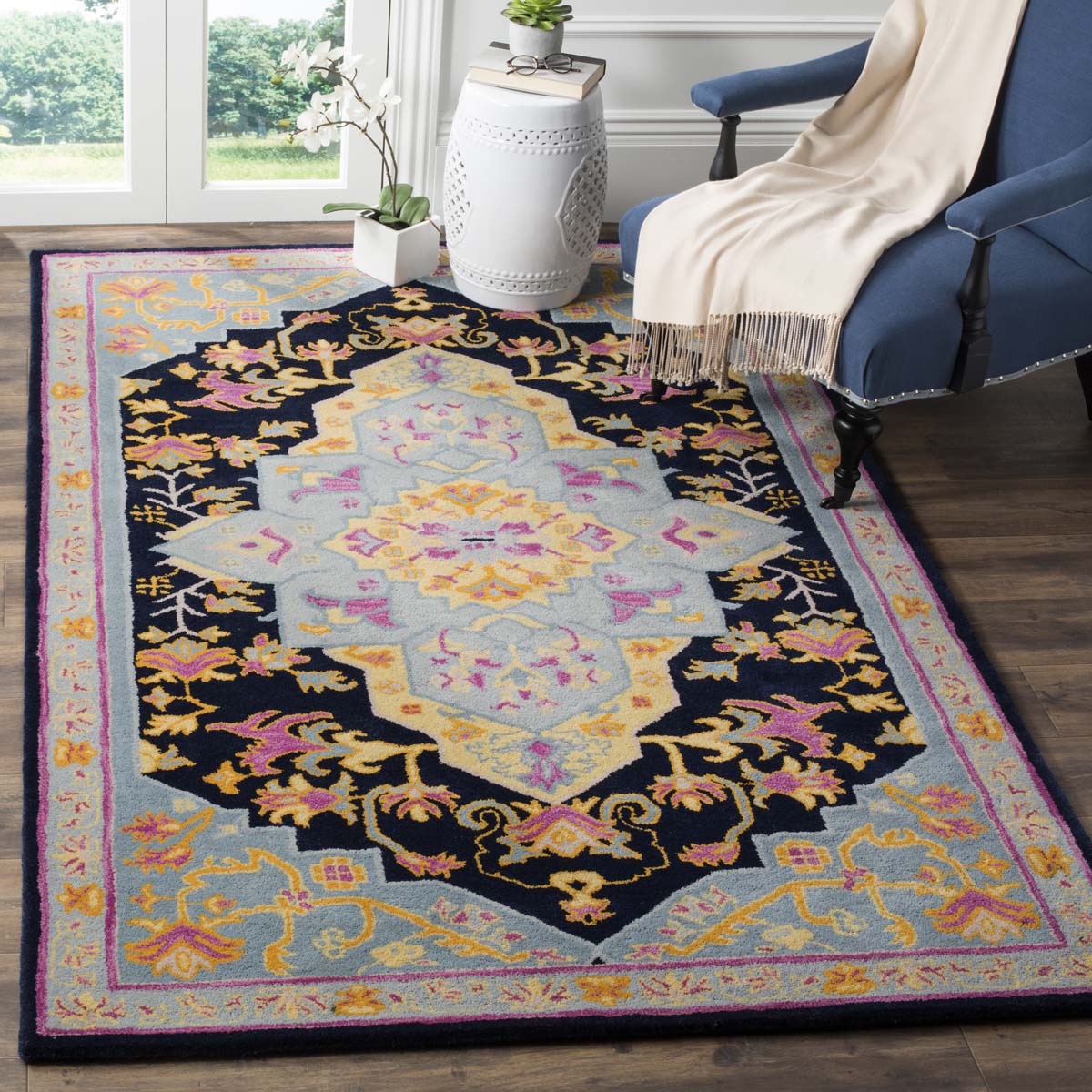 Safavieh Bellagio 506 Rug, BLG506 - Navy Blue / Multi