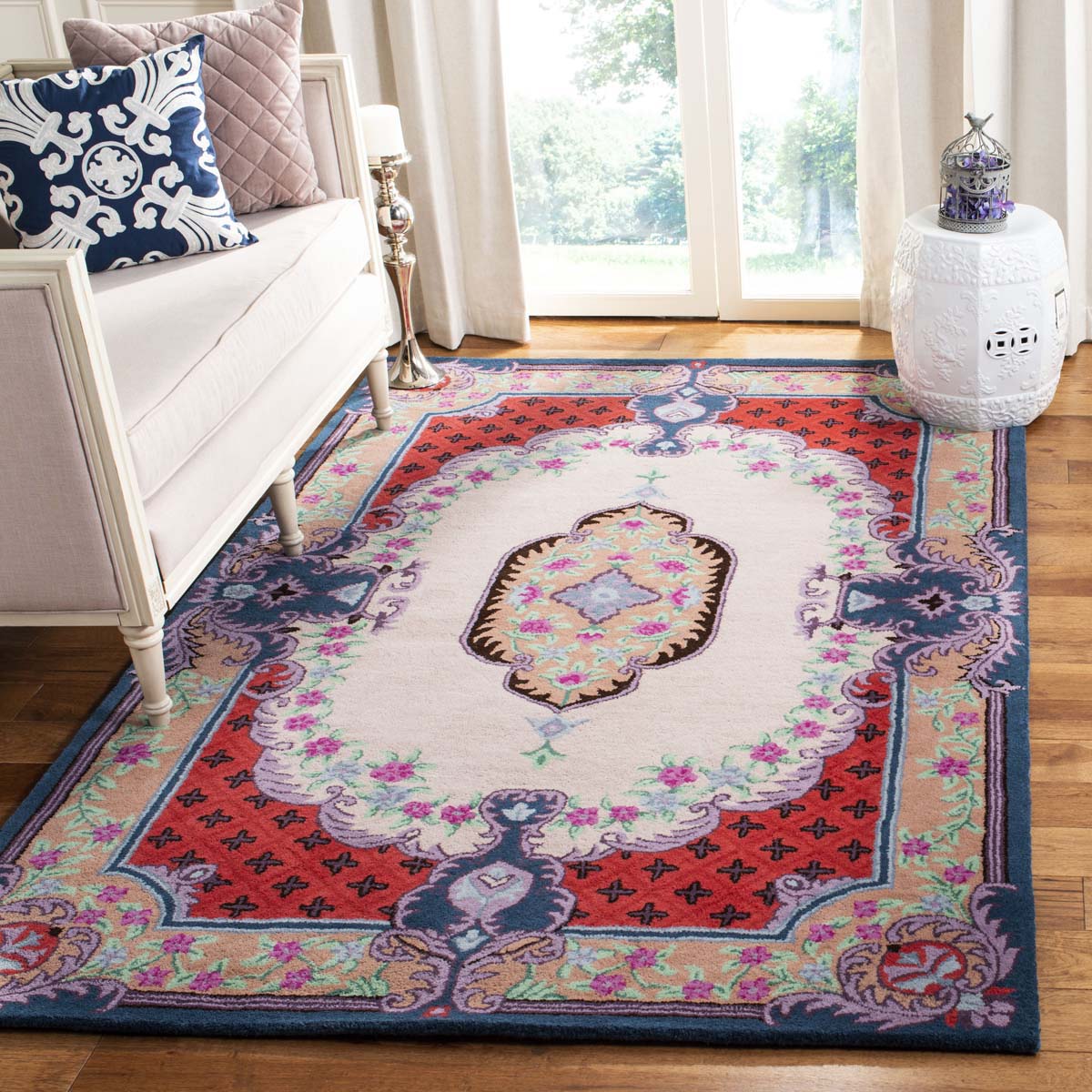 Safavieh Bellagio 535 Rug, BLG535 - Ivory / Pink