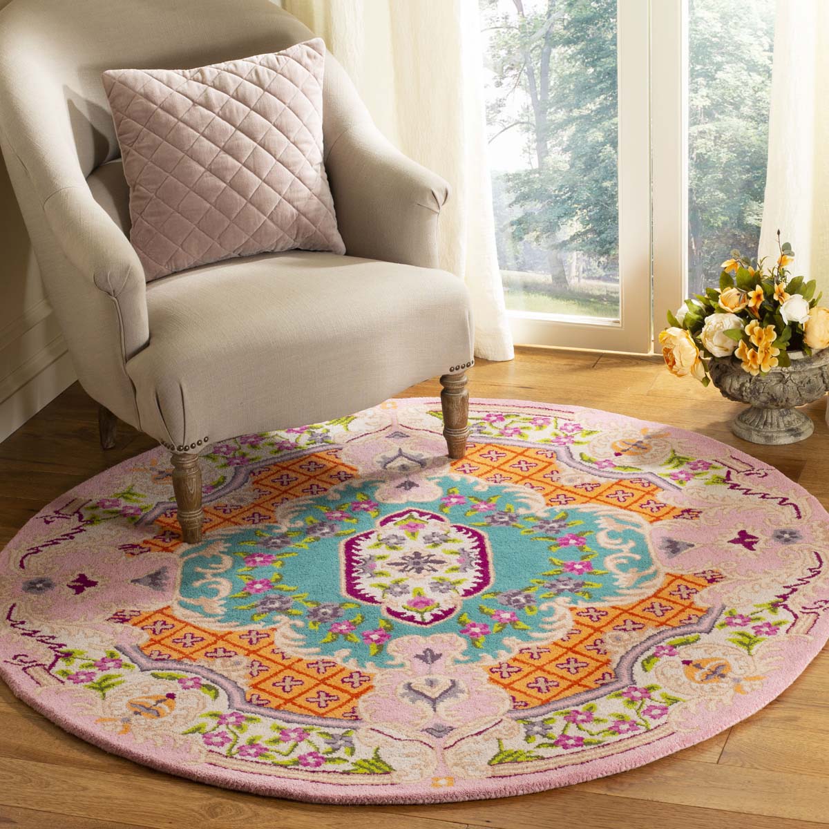 Safavieh Bellagio 535 Rug, BLG535 - Blue / Pink