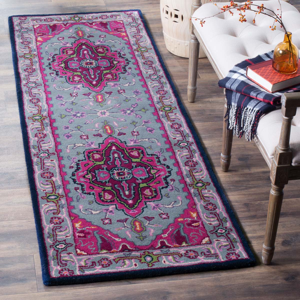 Safavieh Bellagio 541 Rug, BLG541 - Grey / Pink