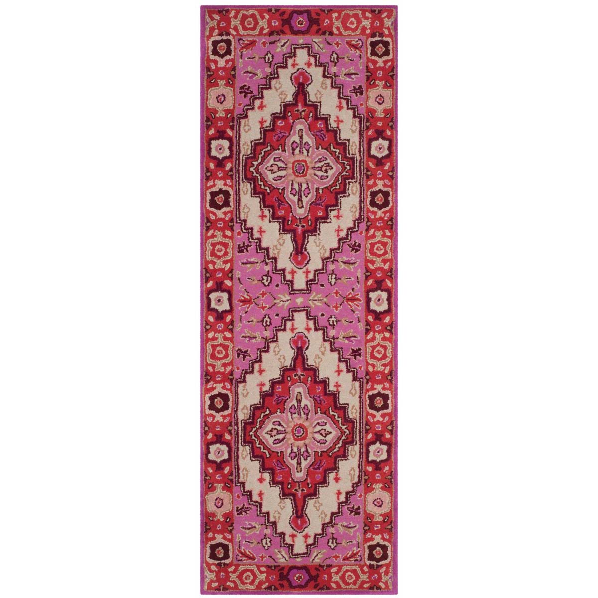 Safavieh Bellagio 545 Rug, BLG545 - Red Pink / Ivory