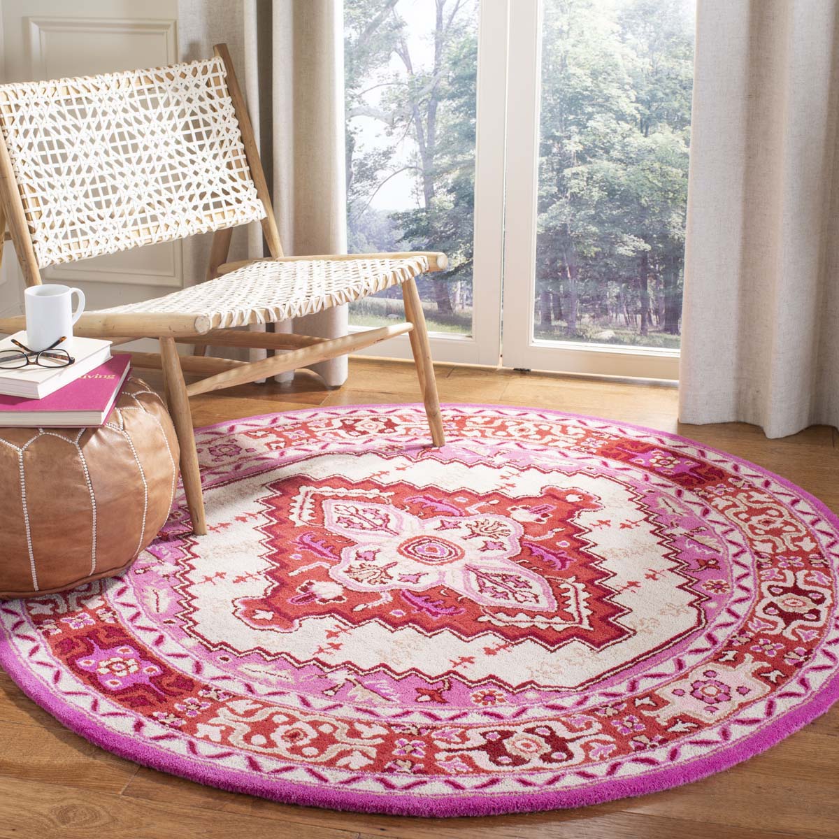 Safavieh Bellagio 545 Rug, BLG545 - Red Pink / Ivory