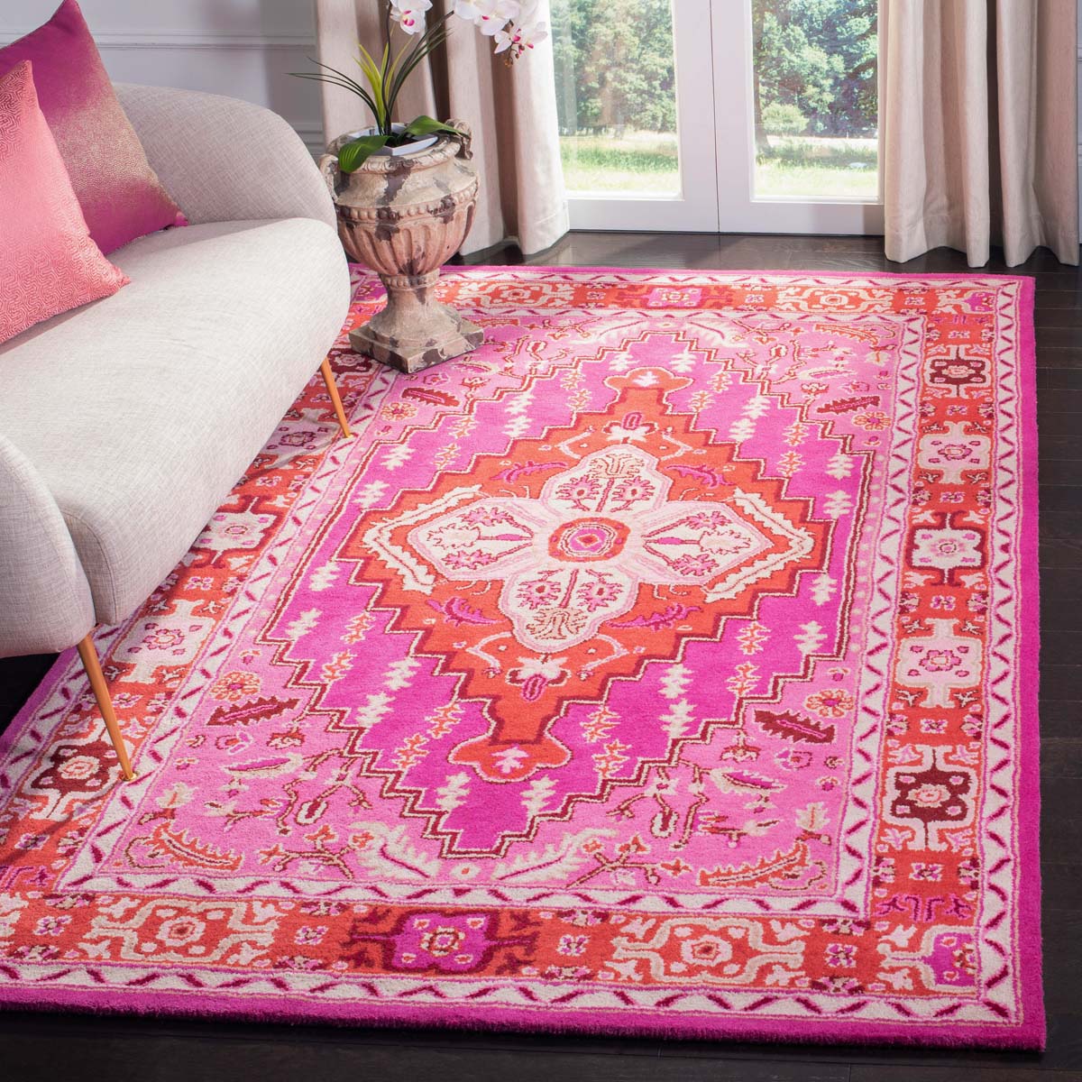 Safavieh Bellagio 545 Rug, BLG545 - Red / Pink