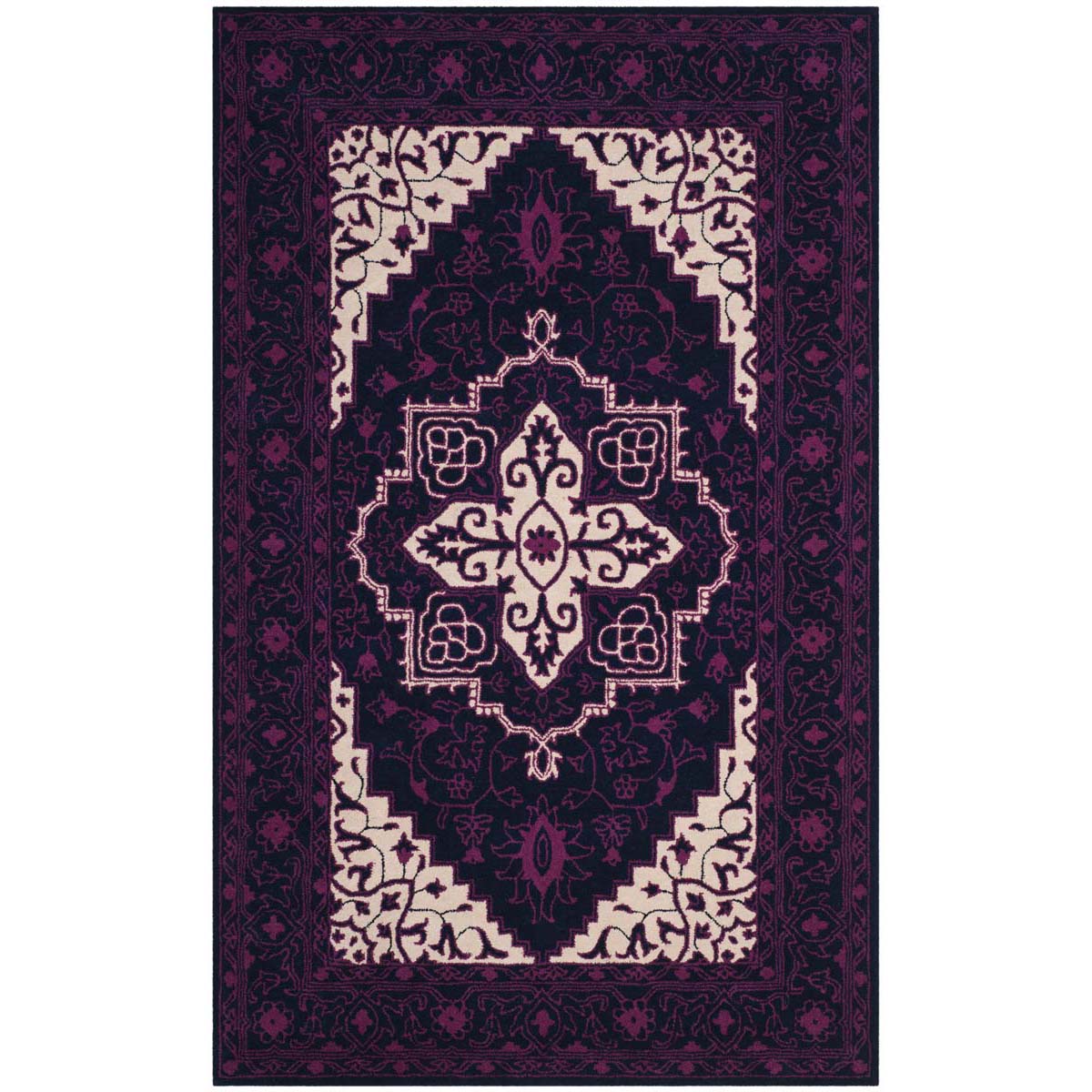 Safavieh Bellagio 597 Rug, BLG597 - Purple / Ivory