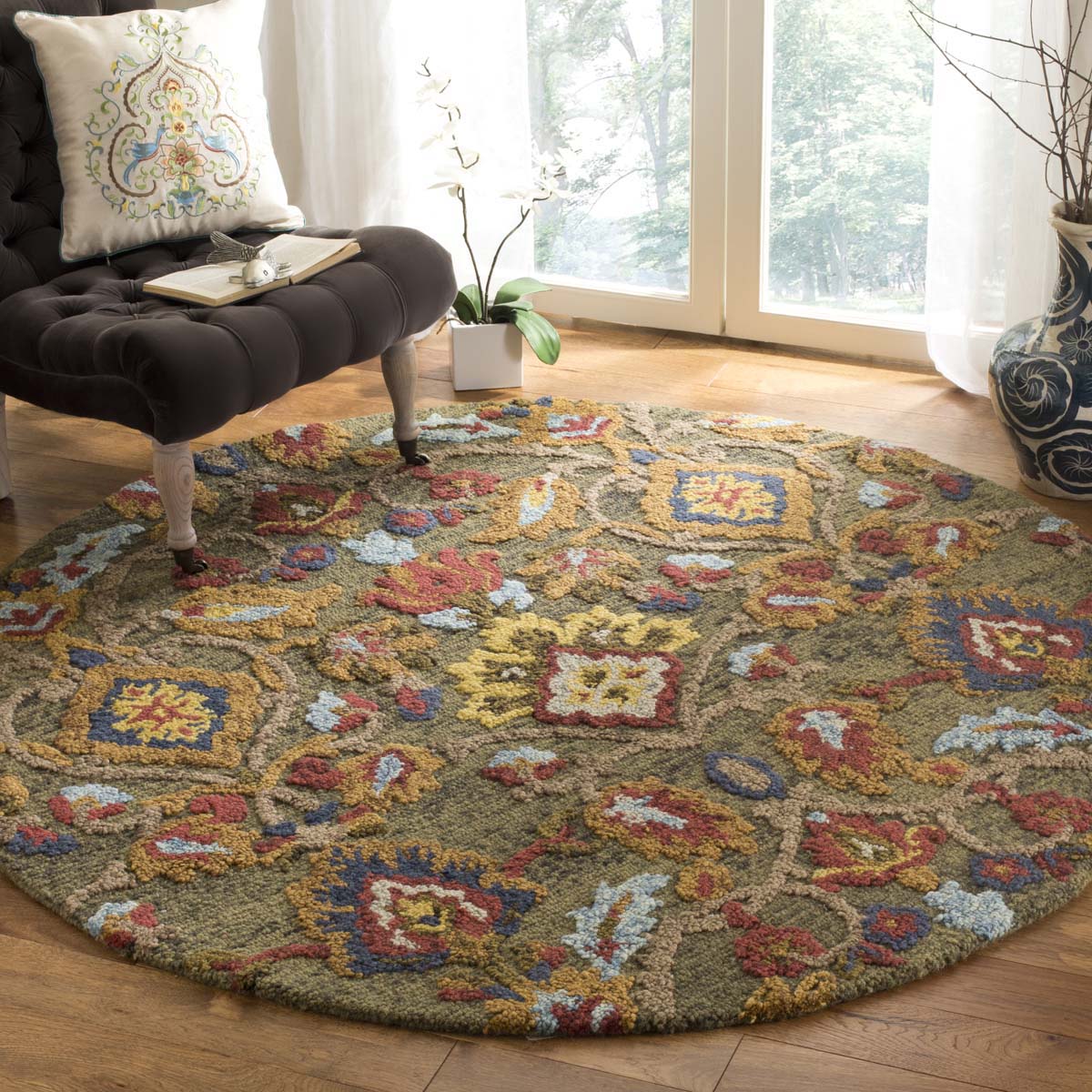 Safavieh Blossom 402 Rug, BLM402 - Green / Multi