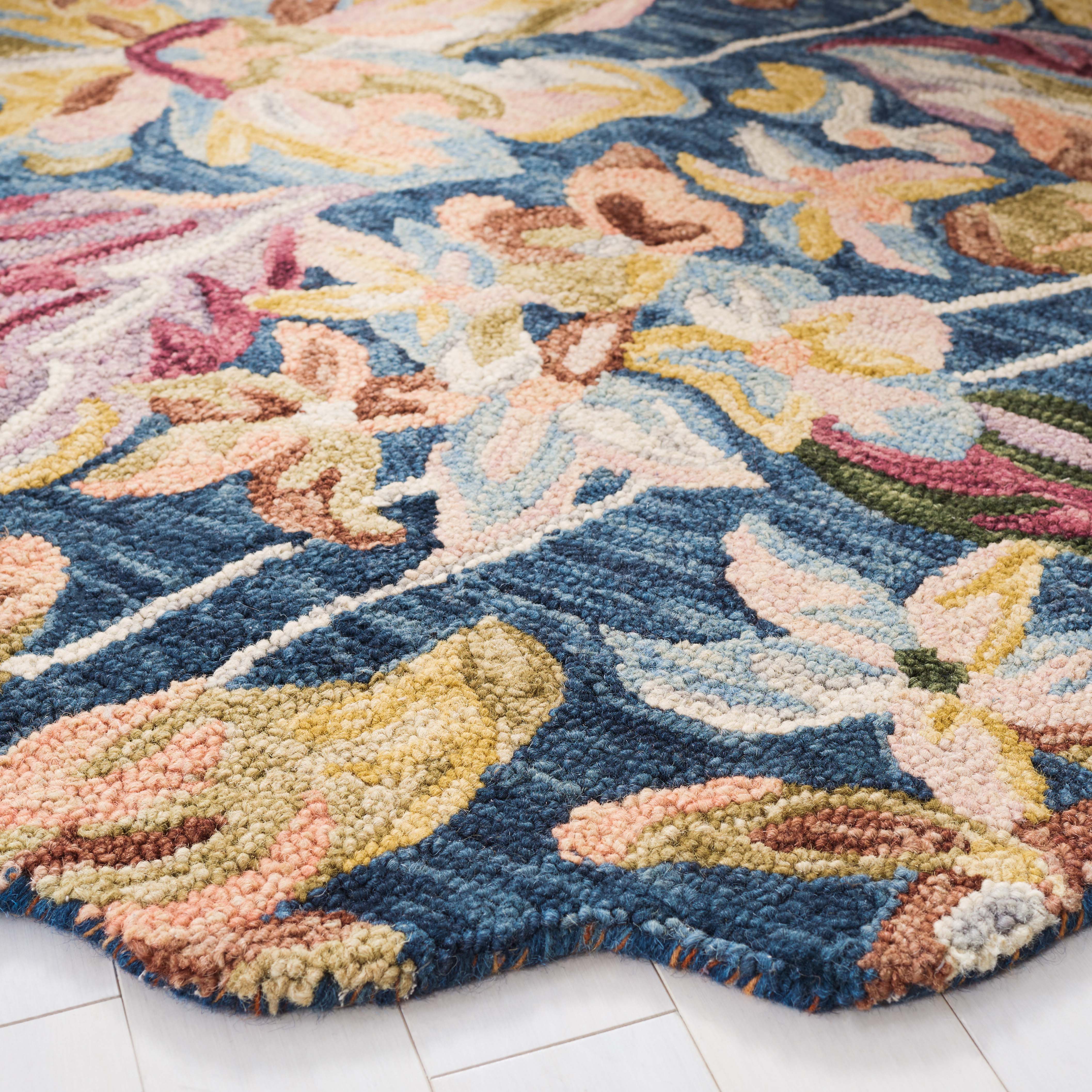 Safavieh Blossom 461 Rug, BLM461 - Blue / Gold