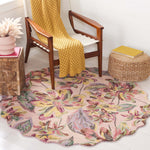 Safavieh Blossom 461 Rug, BLM461 - Pink / Gold