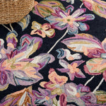 Safavieh Blossom 461 Rug, BLM461 - Black / Plum