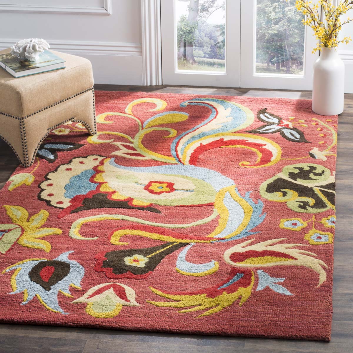 Safavieh Blossom 680 Rug, BLM680 - Rust / Multi