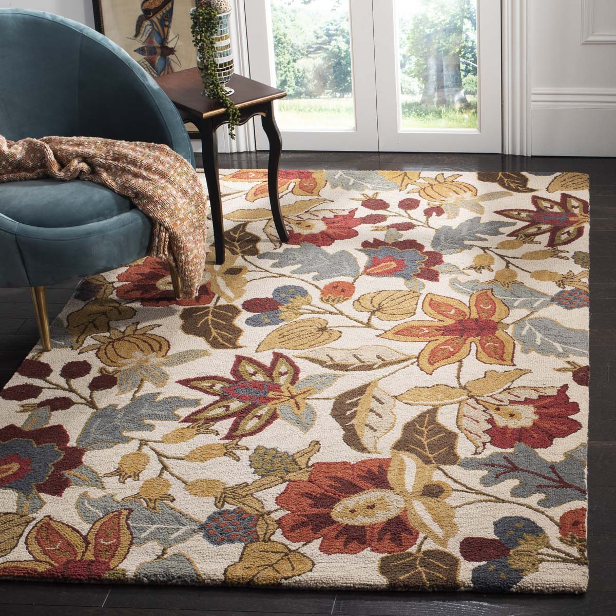 Safavieh Blossom 863 Rug, BLM863 - Ivory / Multi