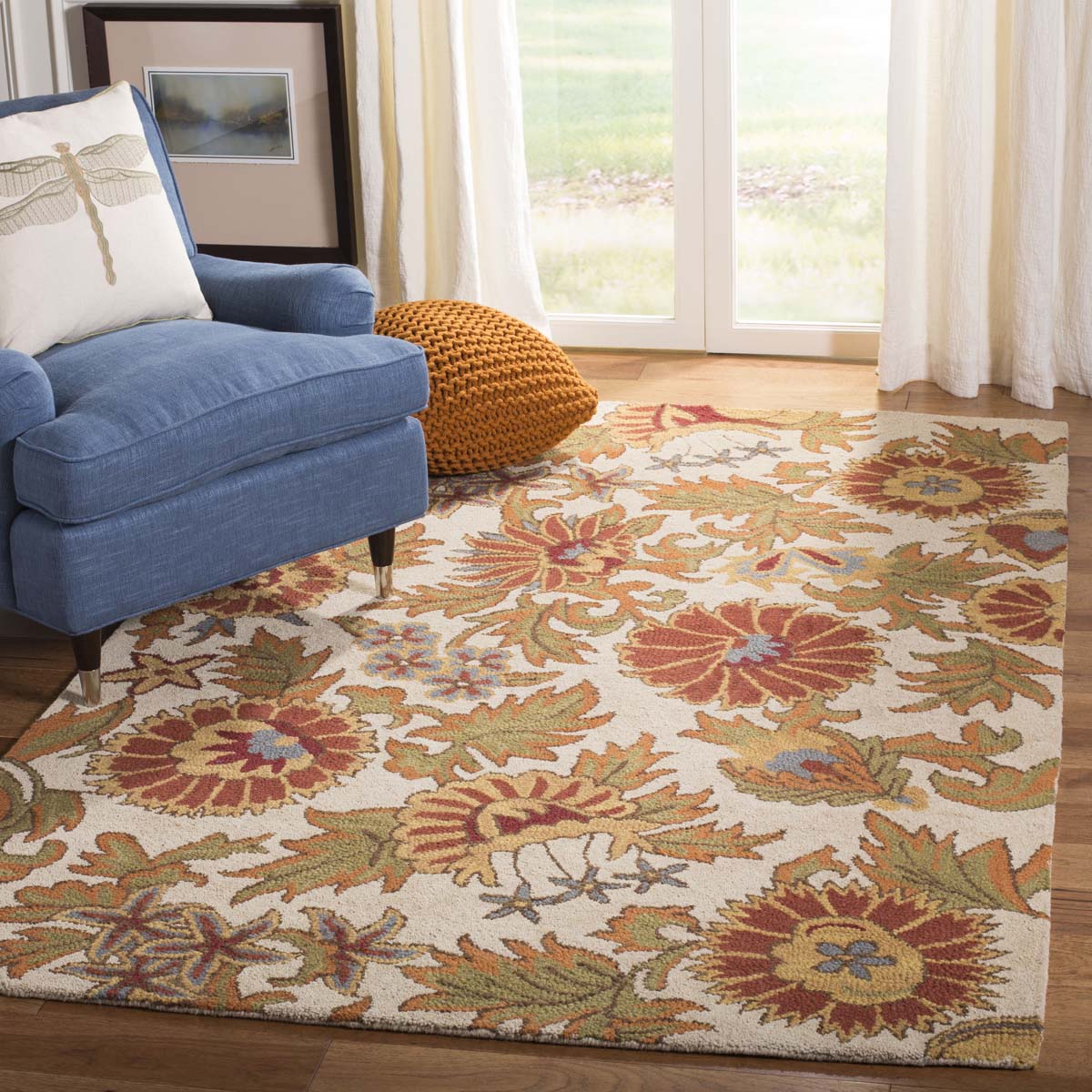 Safavieh Blossom 912 Rug, BLM912 - Ivory / Multi