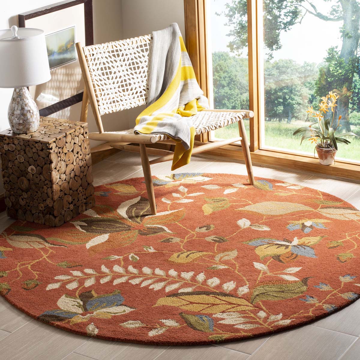 Safavieh Blossom 913 Rug, BLM913 - Rust / Multi