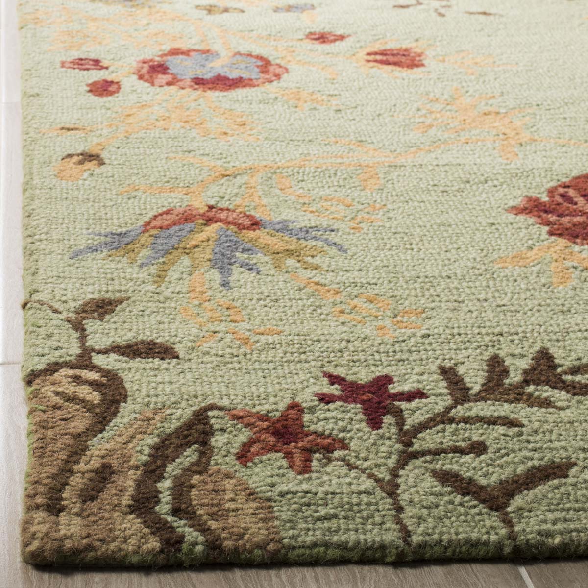 Safavieh Blossom 919 Rug, BLM919 - Light Green / Multi