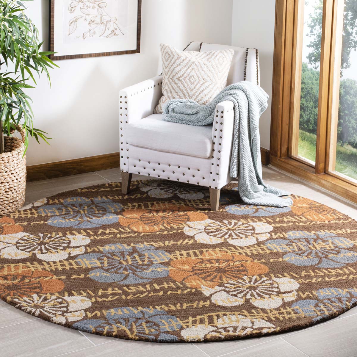 Safavieh Blossom 923 Rug, BLM923 - Brown / Multi