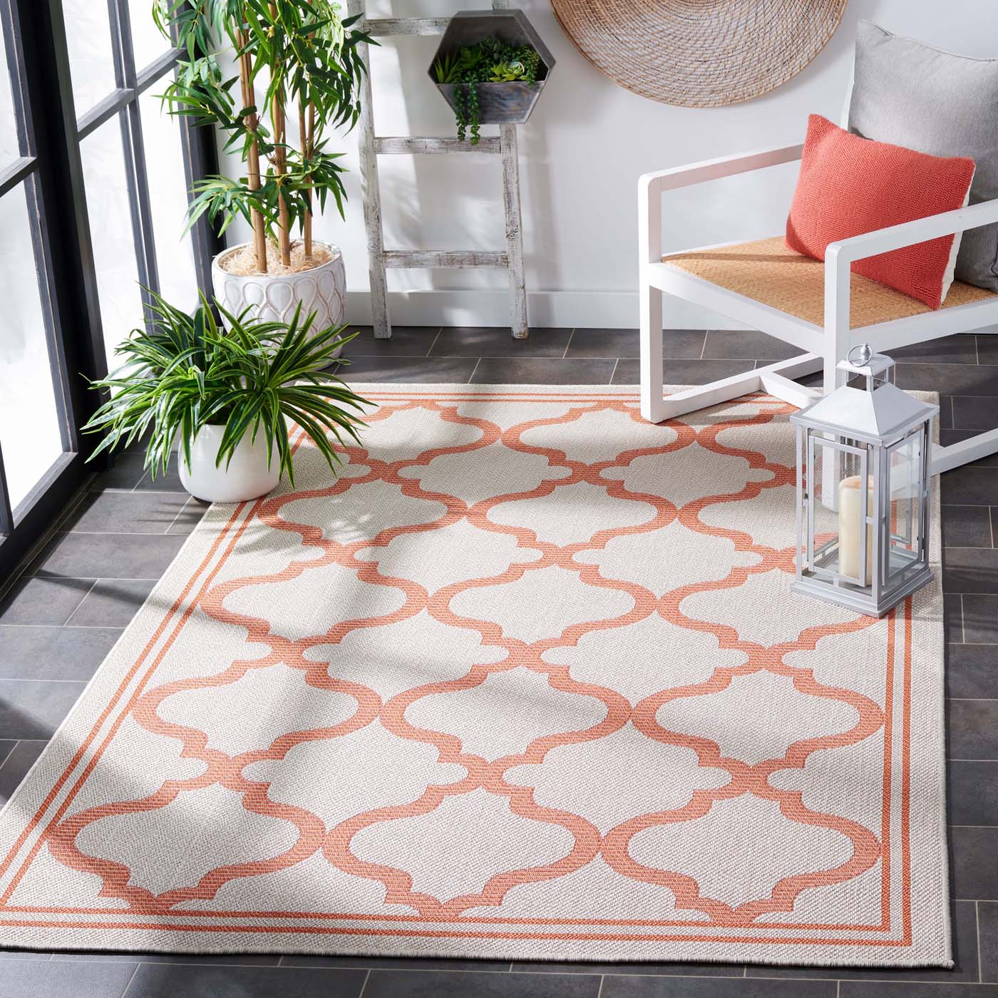 Safavieh Bermuda 810 Rug, BMU810 - Ivory / Rust