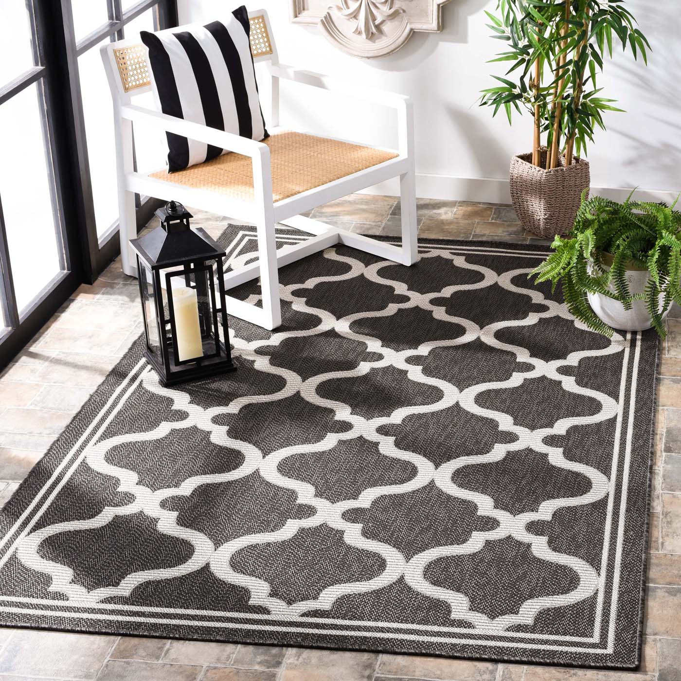 Safavieh Bermuda 810 Rug, BMU810 - Charcoal / Ivory